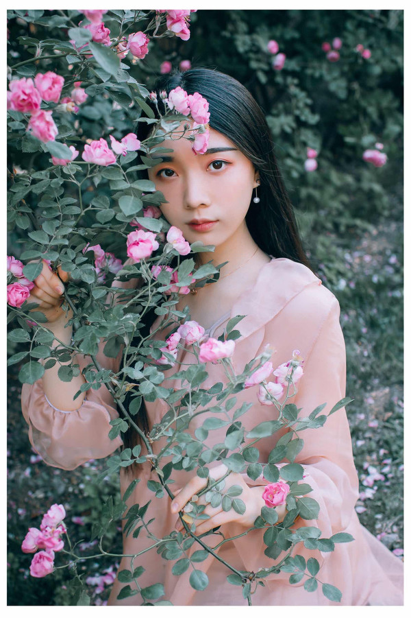 少女和蔷薇